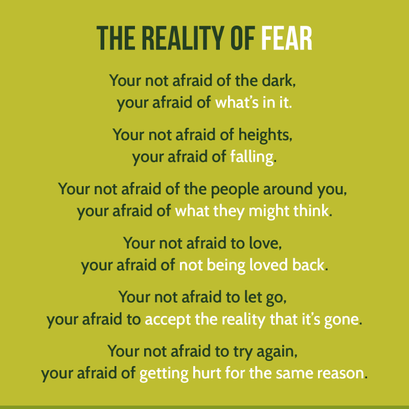 The reality of fear